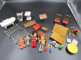 Vintage Dolls & Dollhouse Furniture