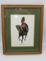 13.5'x16.5' Black Watch Soldier / Guard On A Horse - Framed Print Artwork - Wall Art Decor