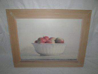 23.5'x18' Framed Elsie Manville McIntosh Apples In A White Bowl Print Wall Art Decor