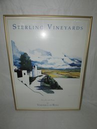 25.25'x19.25' Framed Sterling Vineyards View From The Portico Veronica Di Rosa Print Wall Art Decor