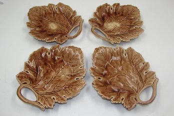 Set Of Four Leaf Shaped Dishes - 8.75' X 7.25'