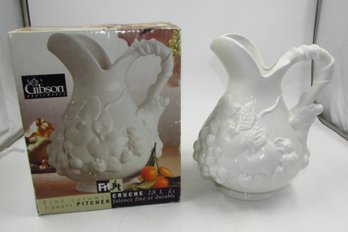 Gibson Housewares Fruit Fine Ceramic Jarra 3qt Pitcher Boxed