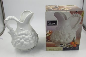 Gibson Housewares Fruit Fine Ceramic Jarra 3qt Pitcher Boxed