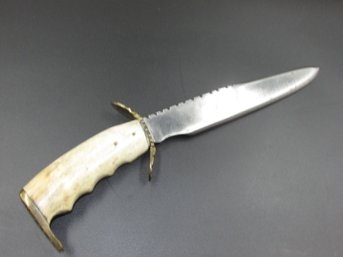 11.75' Long Knife - Thick - Looks Custom - Bone/horn Handle?