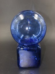 Blue Glass Art - Circle & Square - 9.5' Tall Together