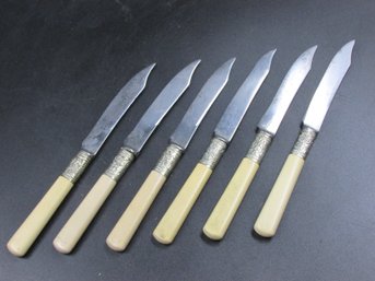 Set Of 6 Vintage Fruit Knives - Approximately 6' Long