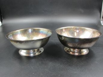 Pair Of Vintage Legion Utensils The Drake 6.75' Footed Bowls