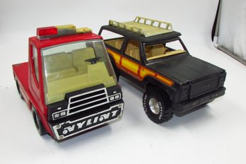 Vintage Nylint Fire Truck And Trail Blazer Suv Truck