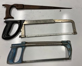 Lot Of 3 Vintage Hand Saws