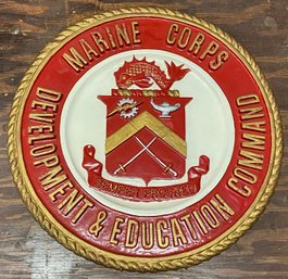 Large 15' Marine Corps Command Sign Plaque Heavy Duty Plastic