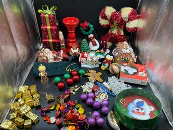 Lot Of Christmas Holiday Items Ornaments  Decor Etc
