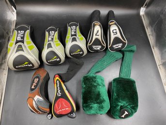 Lot Of Golf Club Head Covers Socks Ping Rapture Taylormade Slazenger