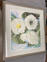 Flowers Artwork 35x30 Professionally Framed Looks Better In Person