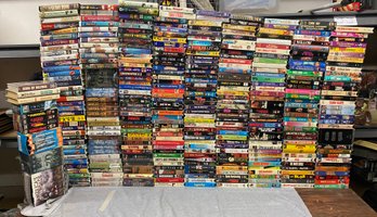 Over 300 Vhs Tapes Disney Music Action Cartoons Huge Mix Some Still Sealed