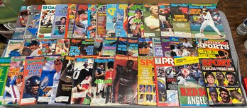 Lot Of 40 Plus Mostly 1980s Sports Magazines And Programs