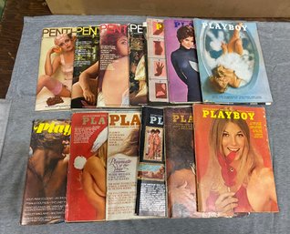 Lot Of Vintage Playboy And Penthouse Magazines