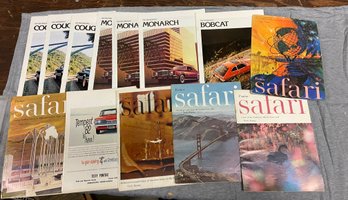 Lot Of 1960s And 1970s Car Sales Brochures Pamphlets And Pontiac Car Magazine