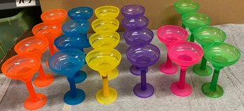 Lot Of Plastic Martini Cocktail Cups Glasses