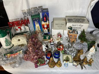 Large Lot Of Christmas Decor Dept 56 Household Ornaments Knick Knacks Etc