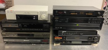 Lot Of Audio And Video Equipment Dvd Vhs Players Receivers Sony