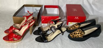 Lot Of 3 Pairs Of Womens Shoes Size 9 Franco Sarto Anne Klein