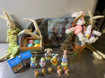 Lot Of Easter Rabbit Decor