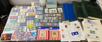 Lot Of Vintage Stamps Stamp Blocks Random Misc Empty Binders And Books