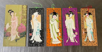 Incredible Gorgeous Japanese Geisha Hand Paper Cut Bookmarks