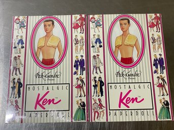 Lot Of 2 Vintage 1989 New Sealed Peck Gandre Nostalgic Ken Barbie Paper Doll Books