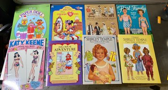 Lot Of Vintage Paper Doll Books Shirley Temple Sesame Street Disney Katy Keene