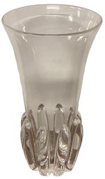 Steuben Lotus Vase VTG MCM Atomic Clear Crystal Art Glass George Thompson