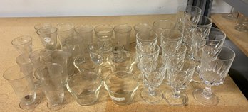 Lot Of Random Misc Glassware Custard Set, Quality Liquor Glass Set Etc