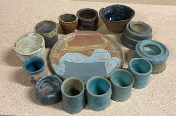 Lot Of Pottery Items Signed