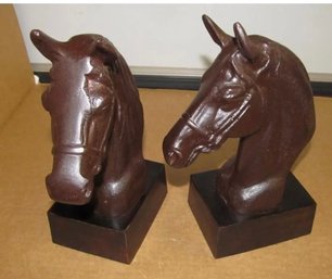 Interlude Home Horse Equestrian Metal Bookends 4lbs Each (10in Tall)