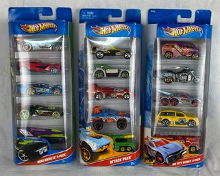 Lot Of 3 Packs Of 5 New Hot Wheels From 2010-2013