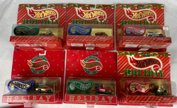 Lot Of 6 New Hot Wheels Holiday Christmas Collectors Edition 1995 And 1996 Cars