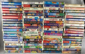 Massive Lot Of Clamshell Vhs Tapes Mostly Disney