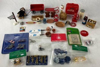 Lot Of Quality Dollhouse Miniatures Coca Cola 18k Plated