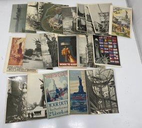 Lot Of 1985 Dover Publications Statue Of Liberty New York Postcards