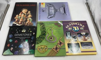 Lot Of Reference Books Costume Jewelry, Hummel, Gemstones, Glassware Marks On Silver