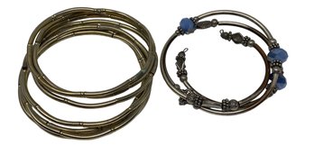 Lot Of 2 Slinky Style Bracelets