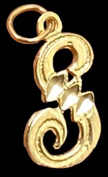 Letter S Tested 14k Gold Jewelry .3 Grams