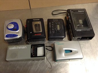 Small Electronics Grouping (portable Cassette Tape Player And More)