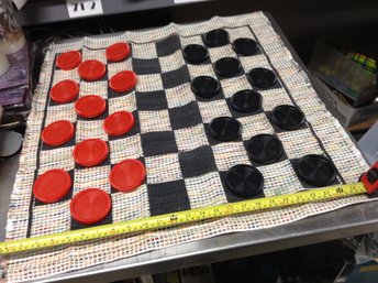 Large Checkers With Rug Board Set  - 25' Plus