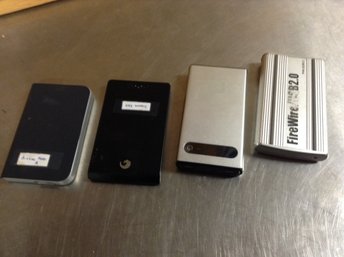 Lot Of External Pc Hard Disk Drives Hdd , Power Bank And Usb Firewire