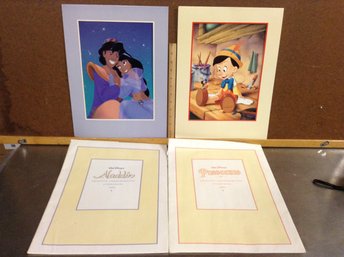 Disney Exclusive Commemorative Lithographs (aladdin & Pinocchio)