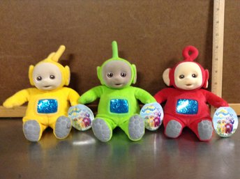 1998 Eden Gift Plush Teletubbies With Tags (laa-laa, Dipsy And Po)