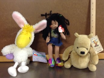 Fund Classic Pooh Plush, Peanuts Woodstock, TY Jazzy Jessie Plush Doll