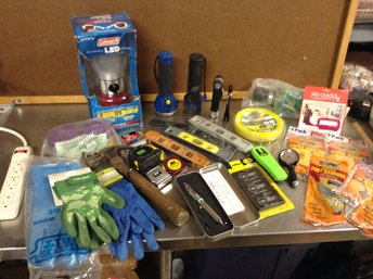 Tools (levels, Flashlights, Lantern, Gloves, Body Warmers, Gas Mask Filters, Hammer And More)
