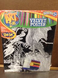 Velvet Dragon Poster - Kids Can Color It Themselves